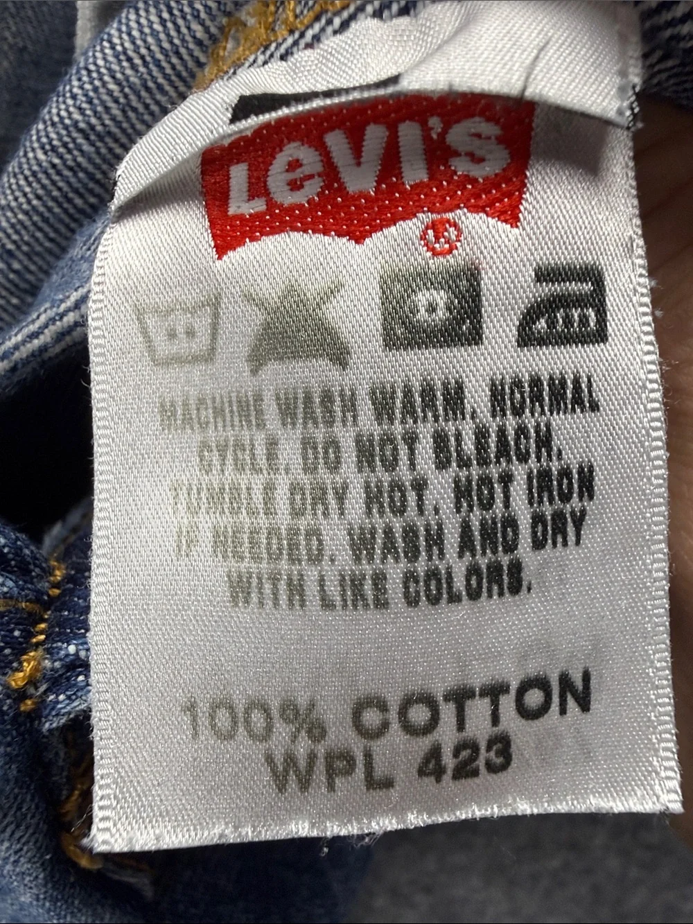 Vintage 501 Levi's Button Fly Denim Jeans W28 L34 8/2007